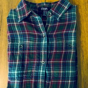 Women’s Chaps Long Sleeve Plaid Button Down